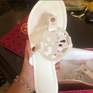 White Tory Burch sandals